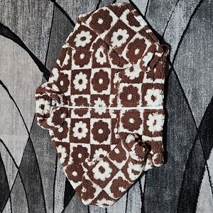 PACSUN CUSTOM PATTERN FULL-ZIP SHERPA JACKET